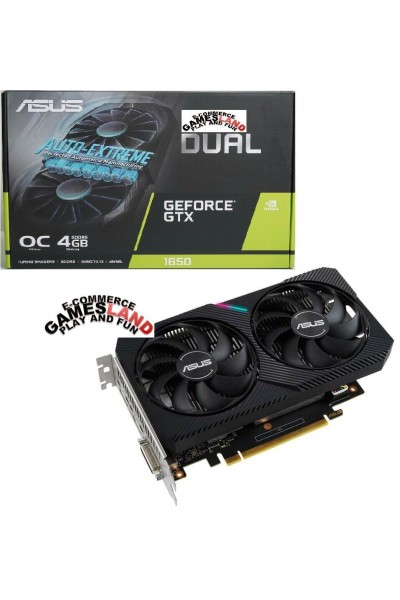 GPU ASUS GEFORCE GTX 1650 DUAL OC 4GB GDDR5 DISPLAY PORT-HDMI-DVI-NVIDIA