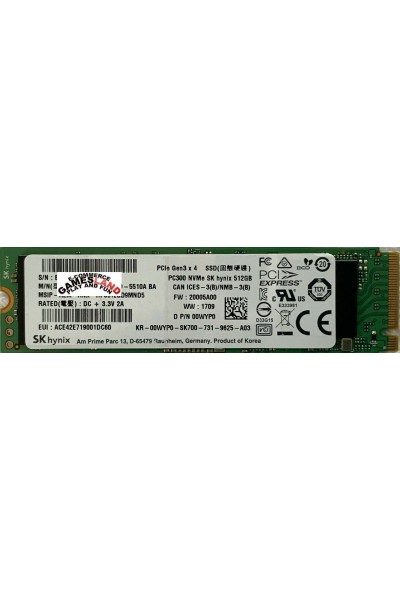 HYNIX PC300 SSD 512GB 2280 M.2 NVMe PCI-EXPRESS NUOVO BULK GARANZIA HFS512GD9MND